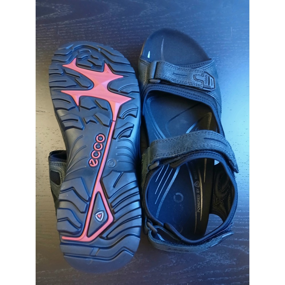 ECCO Offroad Yucatan Mens Sandals Black Leather Hiking 069564 12001 Size 13 EU47